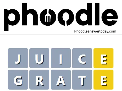 Today's Phoodle Answers & Hints See today's solution and improve your Phoodle skills!